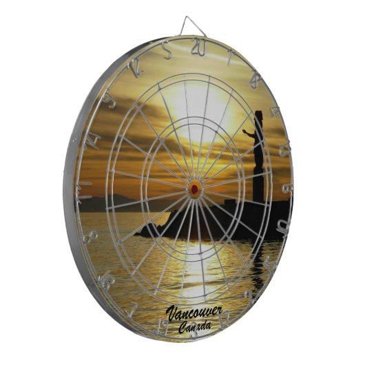 Vancouver Dartboard Vancouver Sunset Dartboard Dartbord (Voorkant Links)