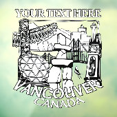 Vancouver Decals Vancouver Souvenir Window Clings (Vel 3)