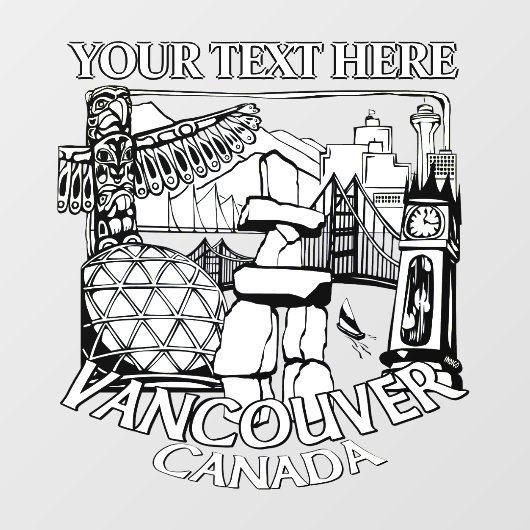 Vancouver Decals Vancouver Souvenir Window Clings (Vel)