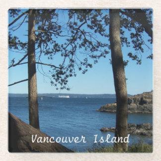 Vancouver eiland glazen onderzetter