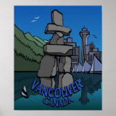 Vancouver First Nation Poster Inukshuk Home Decor (Voorkant)