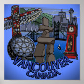 Vancouver First Nations Poster Landmark Art Decor (Voorkant)