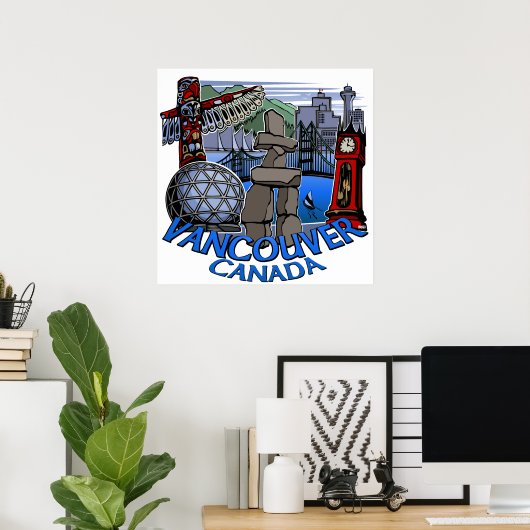 Vancouver First Nations Poster Totem Home Decor (Thuiskantoor)