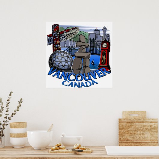 Vancouver First Nations Poster Totem Home Decor (Keuken)