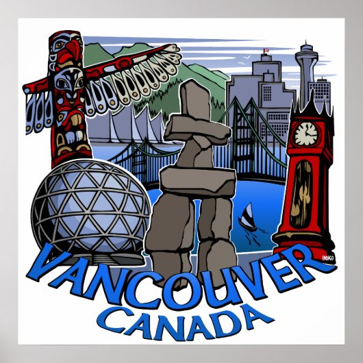 Vancouver First Nations Poster Totem Home Decor (Voorkant)