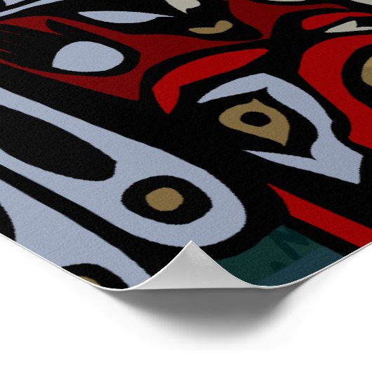 Vancouver First Nations Poster Totem Home Decor (Hoek)