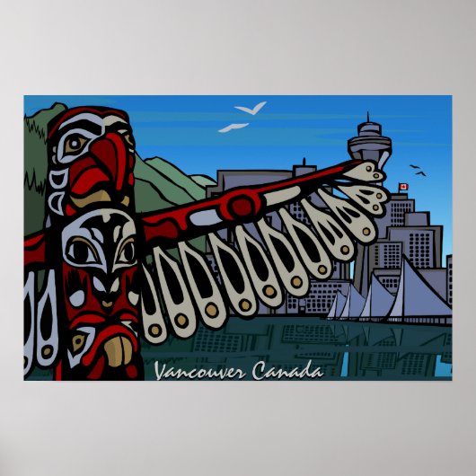 Vancouver First Nations Poster Totem Home Decor (Voorkant)