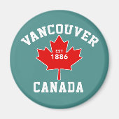 Vancouver Flag Est 1886 Canada Onafhankelijkheidsd Magneet (Voorkant)