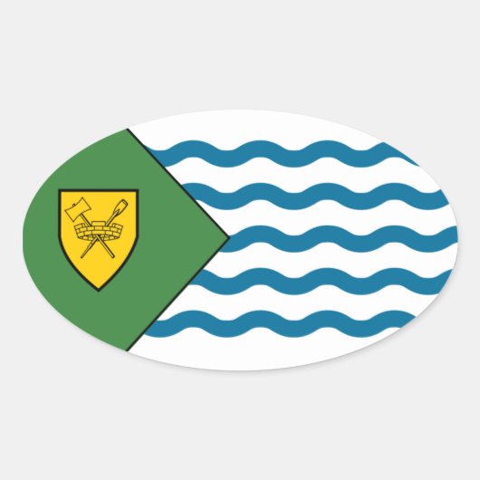 Vancouver Flag Ovale Sticker (Voorkant)