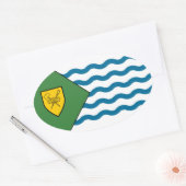 Vancouver Flag Ovale Sticker (Envelop)