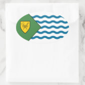 Vancouver Flag Ovale Sticker (Tas)