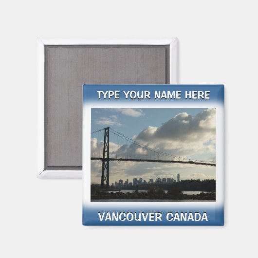 Vancouver Fridge Magnets Personalized Souvenir Magneet (Voorkant / Achterkant)