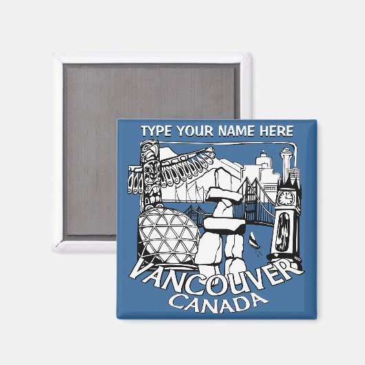 Vancouver Fridge Magnets Personalized Souvenir Magneet (Voorkant / Achterkant)