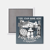 Vancouver Fridge Magnets Personalized Souvenir Magneet (Voorkant / Achterkant)