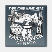 Vancouver Fridge Magnets Personalized Souvenir Magneet (Voorkant)