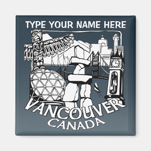 Vancouver Fridge Magnets Personalized Souvenir Magneet (Voorkant)