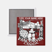 Vancouver Fridge Magnets Personalized Souvenir Magneet (Voorkant / Achterkant)