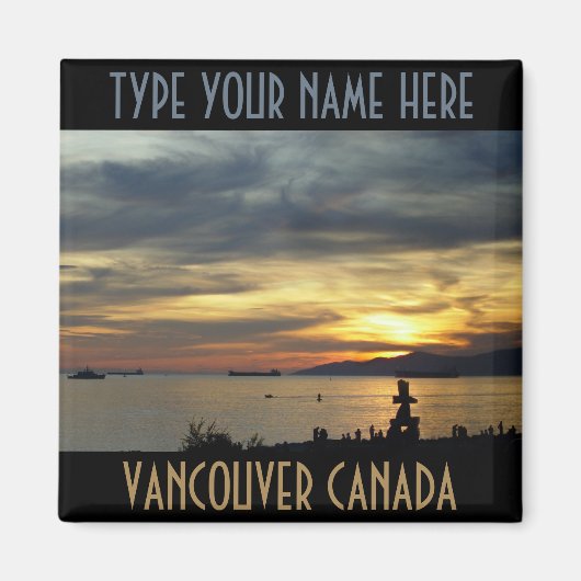 Vancouver Fridge Magnets Personalized Souvenir Magneet (Voorkant)