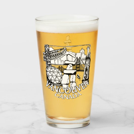 Vancouver Glas Vancouver Souvenir Glazen (Voorkant gevuld)