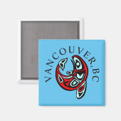 Vancouver Haida Orca Totem Tattoo Killer Whale Magneet (Voorkant / Achterkant)