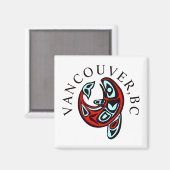 Vancouver Haida Orca Totem Tattoo Killer Whale Magneet (Voorkant / Achterkant)