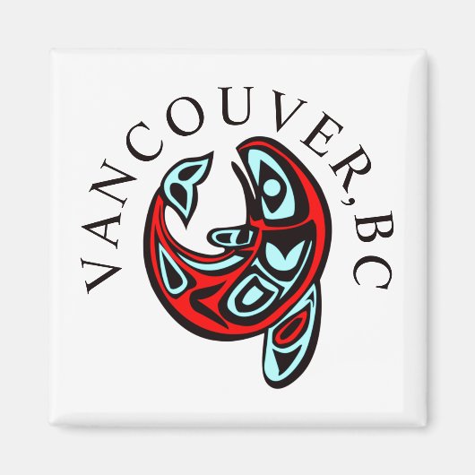 Vancouver Haida Orca Totem Tattoo Killer Whale Magneet (Voorkant)