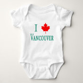 Vancouver ik hou van VANCOUVER met Maple Leaf Romper (Voorkant)