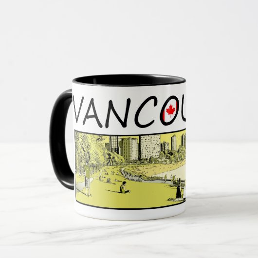 Vancouver Illustratie - Engelse bay Mok (Voorkant links)