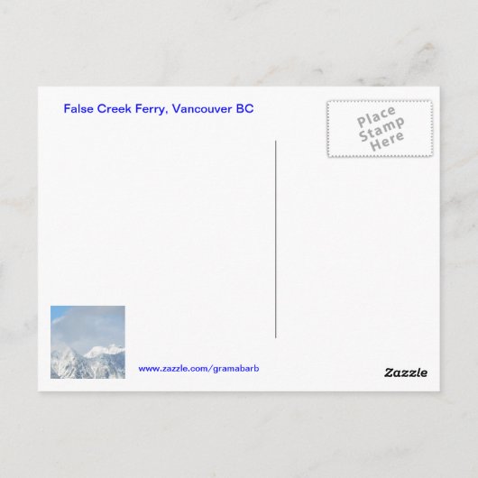 Vancouver in april Briefkaart (Achterkant)
