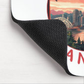 Vancouver in Canada Retro Vector Reis Kunst Landsc Muismat (Hoek)