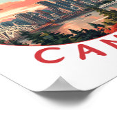 Vancouver in Canada Retro Vector Reis Kunst Landsc Poster (Hoek)