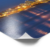 Vancouver in de nacht foto afdruk (Hoek)