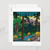 Vancouver Island Adverteren Poster Briefkaart (Voorkant / Achterkant)