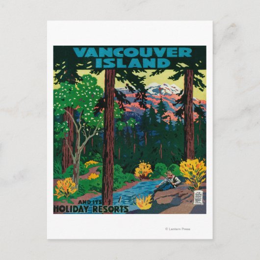 Vancouver Island Adverteren Poster Briefkaart (Voorkant)