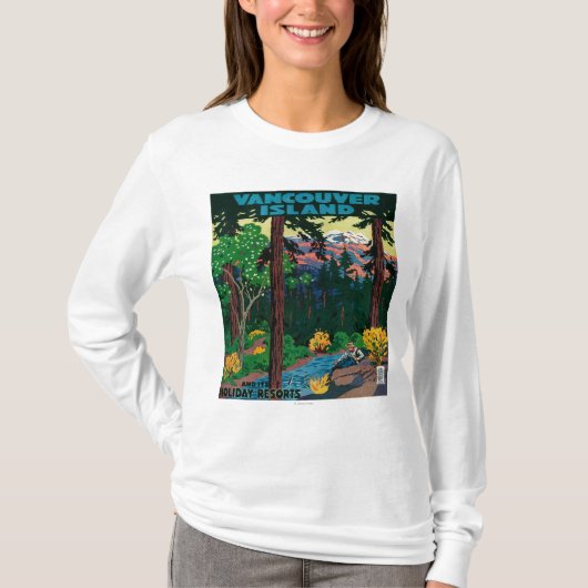 Vancouver Island Adverteren Poster T-shirt (Voorkant)