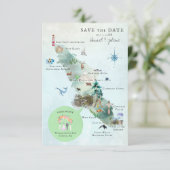Vancouver Island BC Wedding Itinerary Map (Staand voorkant)