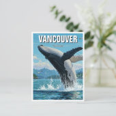 Vancouver Island Bultrug Whale Breaching Travel Briefkaart (Staand voorkant)