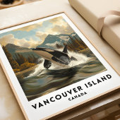Vancouver Island Canada Reisposter Orca Poster