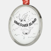 Vancouver Island Canada Walvissen Metalen Ornament (Links)
