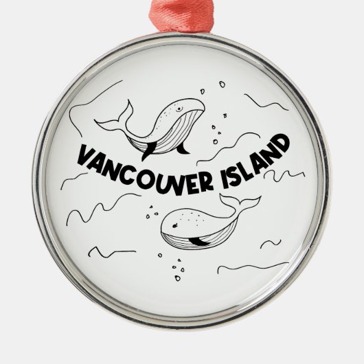 Vancouver Island Canada Walvissen Metalen Ornament (Voorkant)