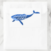 Vancouver Island Canada Whale Rechthoekige Sticker (Tas)
