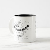 Vancouver Island Canada Whales Tweekleurige Koffiemok (Voorkant links)
