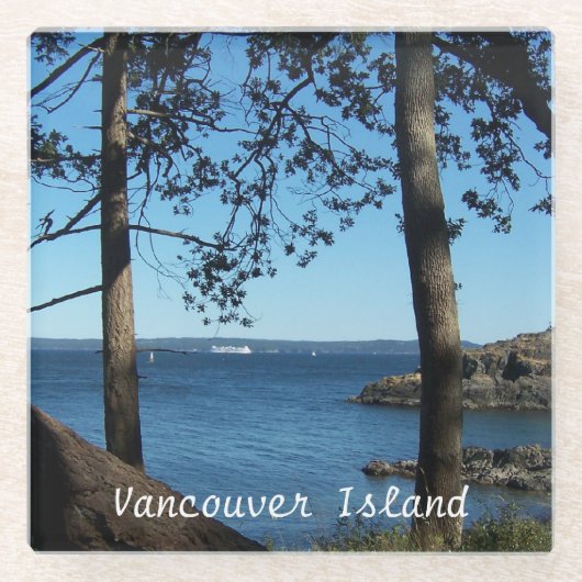 Vancouver Island Glazen Onderzetter (Voorkant)