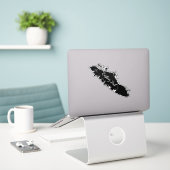 Vancouver Island Kaart Omtrek Aangepaste Sticker (Laptop op bureau)