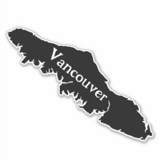 Vancouver Island Map Outline - tekst aanpassen Sticker