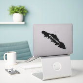 Vancouver Island Map Outline - tekst aanpassen Sticker (Laptop op bureau)