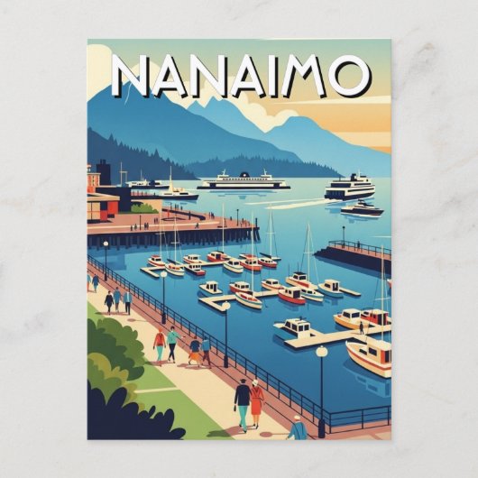 Vancouver Island Nanaimo Reis Briefkaart (Voorkant)