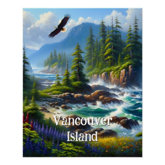Vancouver Island Natuur Art Poster (Voorkant)
