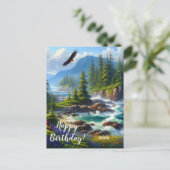 Vancouver Island Natuur Kunst Op Maat Happy Verjaa Briefkaart (Staand voorkant)