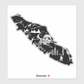 Vancouver Island Plaatsen West Coast Vinyl Sticker (Vel)